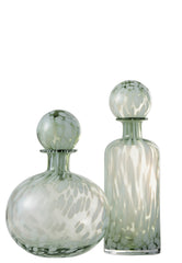 Bottle+Stop Speck Decorative Glass Green/White Large