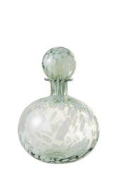 Bottle+Stop Speck Decorative Glass Green/White Small