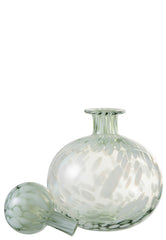 Bottle+Stop Speck Decorative Glass Green/White Small