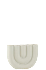 Candle Holder Arc 5Candle Ceramic White