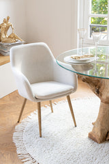 Chair Miles Steel/Foam Ivory