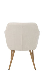 Chair Miles Steel/Foam Ivory