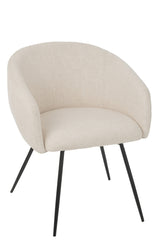 Chair Wales Steel/Foam Ivory