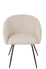 Chair Wales Steel/Foam Ivory