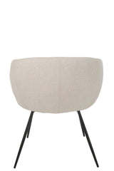 Chair Wales Steel/Foam Ivory