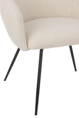 Chair Wales Steel/Foam Ivory