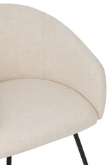 Chair Wales Steel/Foam Ivory