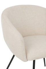 Chair Wales Steel/Foam Ivory