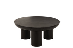 Coffee Table Trio Mango Wood Black