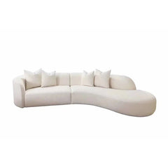 COMO Curved sofa beige fabric