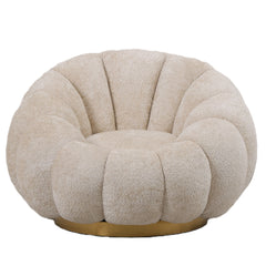 Daisy fauteuil cream gold base with swivel