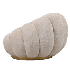 Daisy fauteuil cream gold base with swivel