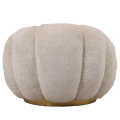 Daisy fauteuil cream gold base with swivel