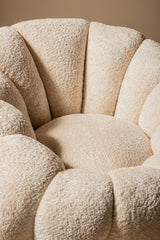 Daisy fauteuil cream gold base with swivel