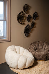 Daisy fauteuil cream gold base with swivel