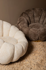 Daisy fauteuil cream gold base with swivel