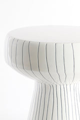 Side table 38x42 cm DAKWA shiny white+black