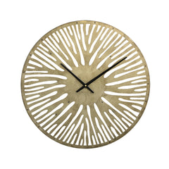 Derandi Gold metal wall clock see through round