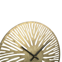 Derandi Gold metal wall clock see through round