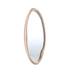 Don Beige velvet mirror organic oval S