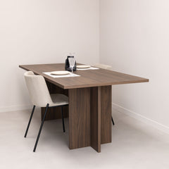 Eettafel Clay 200 x 100cm, kleur bruin notenhout