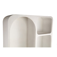 Emmelie White MDF rough organic shape cabinet high