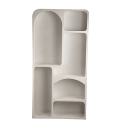 Emmelie White MDF rough organic shape cabinet high