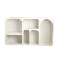 Emmelie White MDF rough organic shape cabinet low