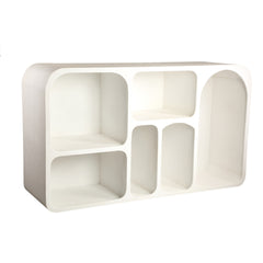 Emmelie White MDF rough organic shape cabinet low