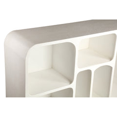 Emmelie White MDF rough organic shape cabinet low