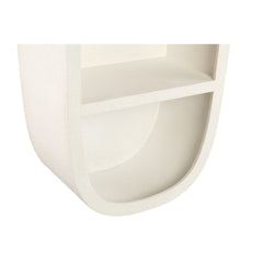 Emmelie White MDF rough oval wall rack high