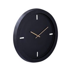 Endor Black aluminium clock with cutout dashes rou