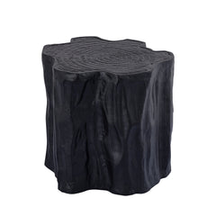 Fennah Black matt alu sidetable tree wood shape M