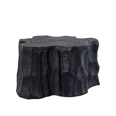 Fennah Black matt alu sidetable tree wood shape S