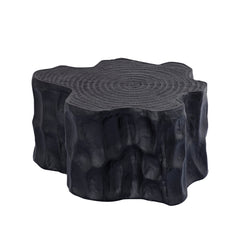 Fennah Black matt alu sidetable tree wood shape S