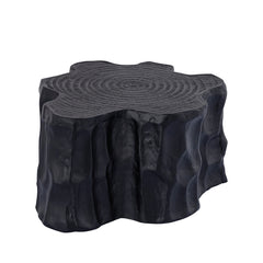 Fennah Black matt alu sidetable tree wood shape S