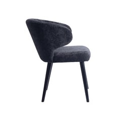 Fiori Anthracite 0504 dining chair black wood legs