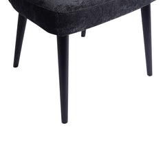 Fiori Anthracite 0504 dining chair black wood legs