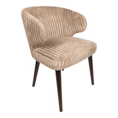 Fiori Beige 09 dining chair dark brown wood legs