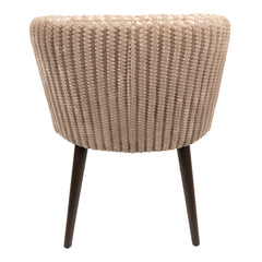 Fiori Beige 09 dining chair dark brown wood legs