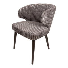 Fiori Taupe 19 dining chair dark brown wood legs