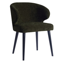 Fiori Green 1205 dining chair black wood legs