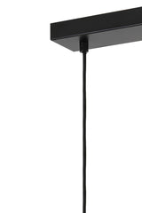 Hanging lamp 5L 110x22x32 cm LEKAR ant. bronze+smoked glass