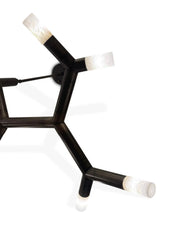 Scott Chandelier Smoke Bronze Alabaster - The Grand Collection