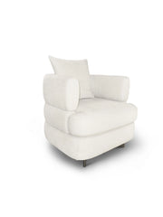 Lyon armchair white beige - The Grand Collection