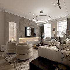 Lyon armchair white beige - The Grand Collection