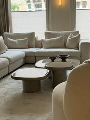 Morgan salontafel 90 glossy taupe - The Grand Collection