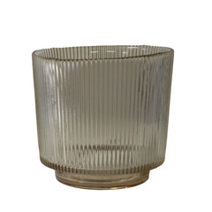 Glazen theelicht Teon M brown - Dome Deco