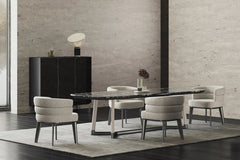 Lyon eetkamerstoel white beige - The Grand Collection