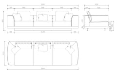 Gregorio 4-zits bankstel - The Grand Collection